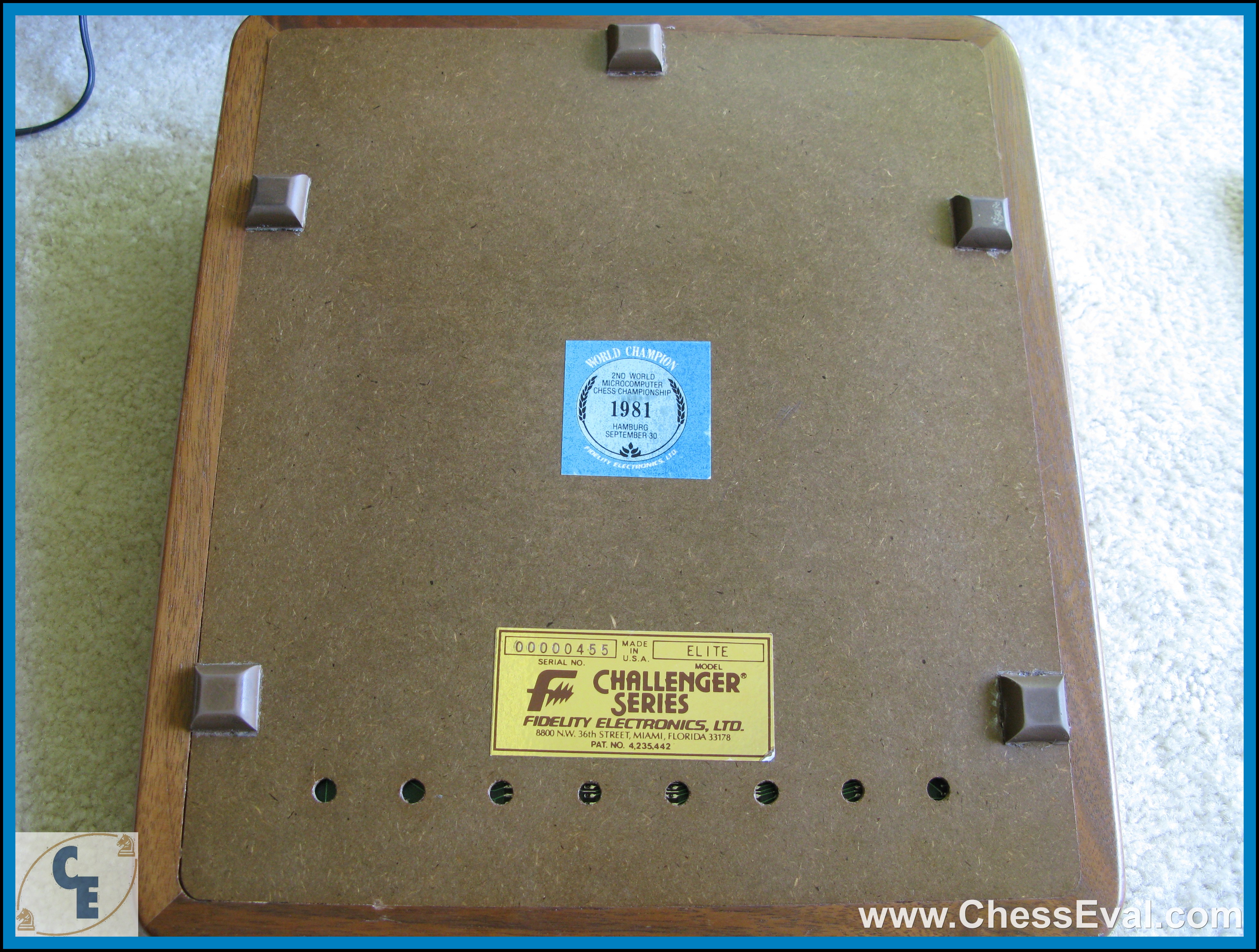 Fidelity Elite Champion Sensory Chess Challenger (model EC) - 455 (1981) RARE — FidelityEliteChampion-455-4.jpeg