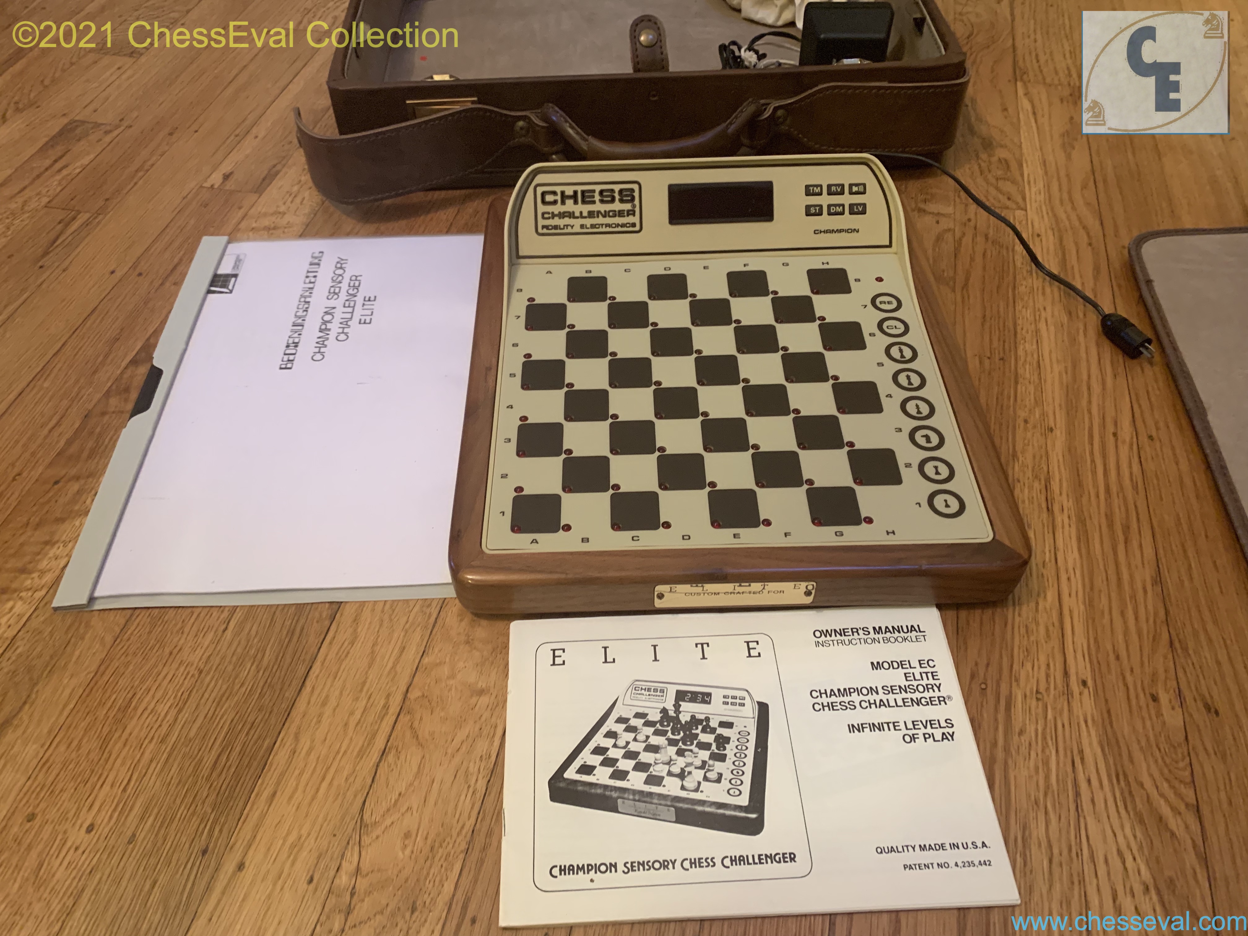 Serial 124 specimen with its carrying case and preserved manuals.